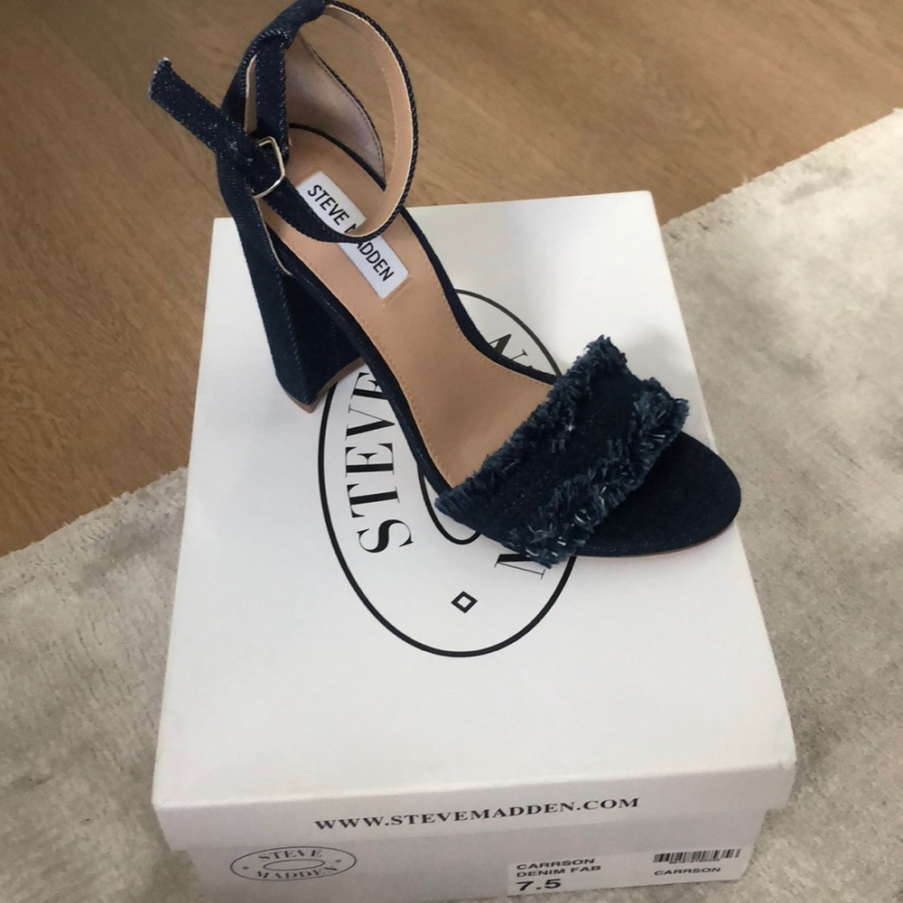 Steve Madden Denim Heels Sandals